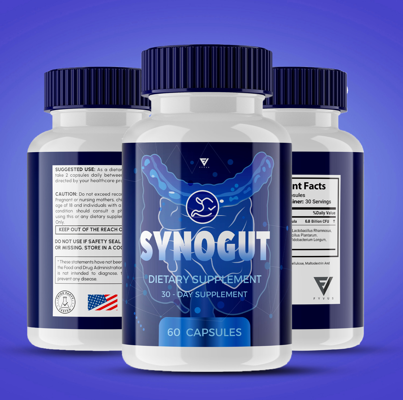(2 Pack) Synogut Capsules Digestive Gut Support, Synogut Reviews (120 Capsules)