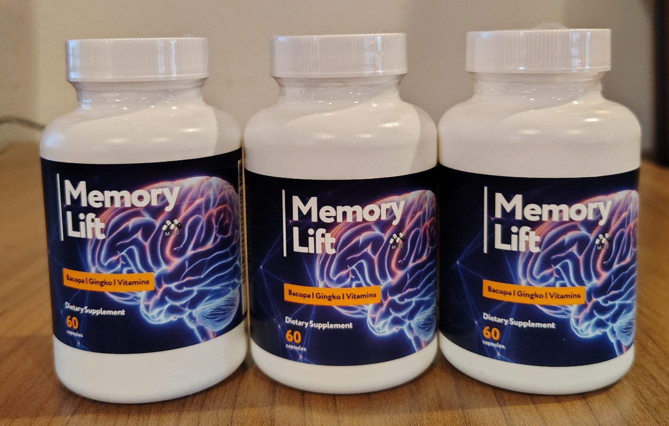 Memory Lift Dietary Supplement 180 Capsules Lot of 3 Expires 11/2027 New Sealed