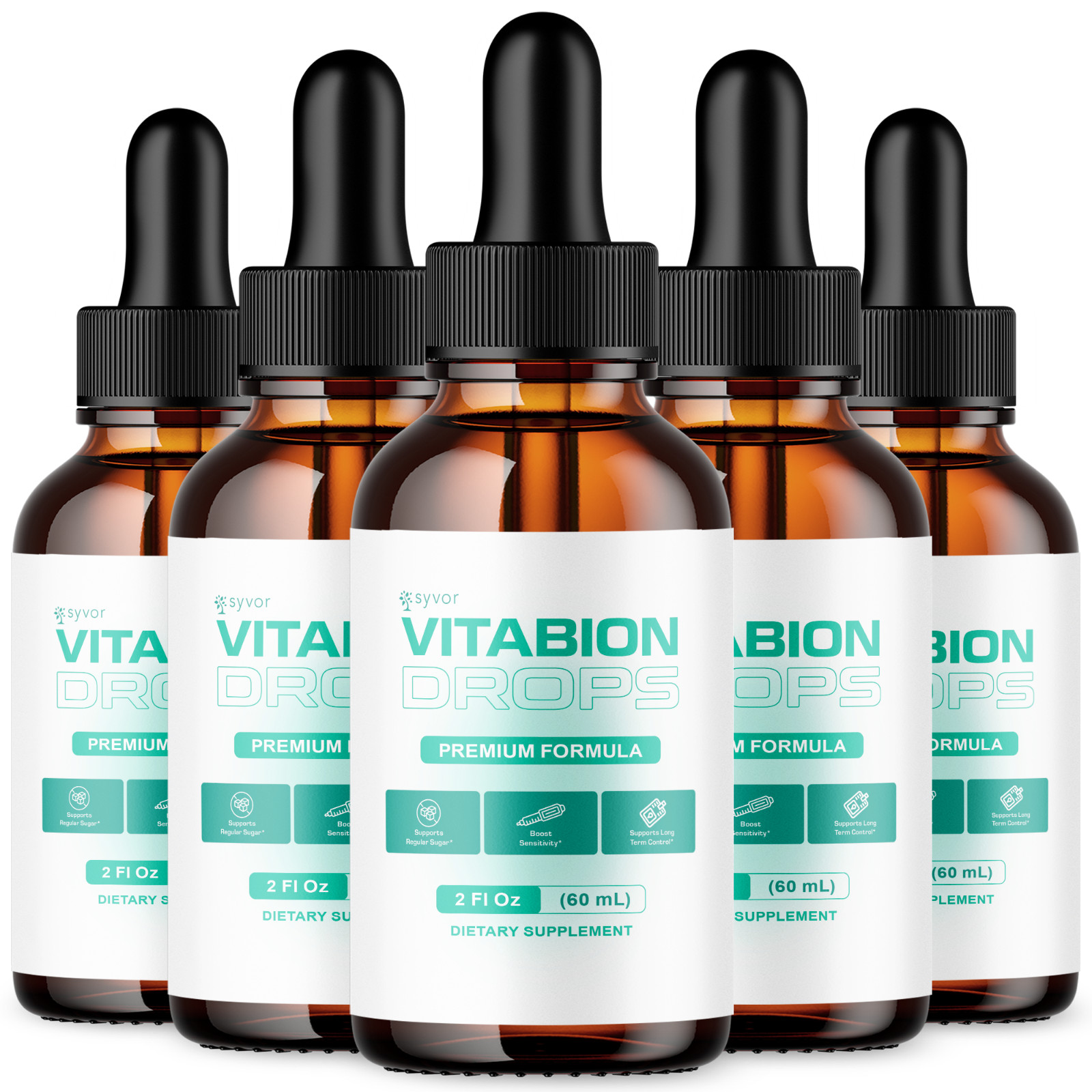(5 Pack) Vitabion Blood Support Drops Vita Bion Vitamin Supplement 150 Servings