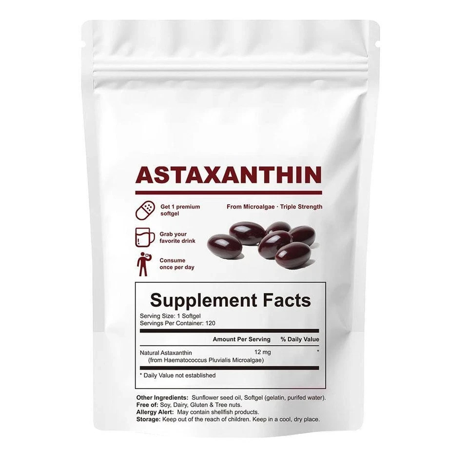 12mg Softgels 120 | – Supports Eye & Joint Astaxanthin 1-3PCS Health