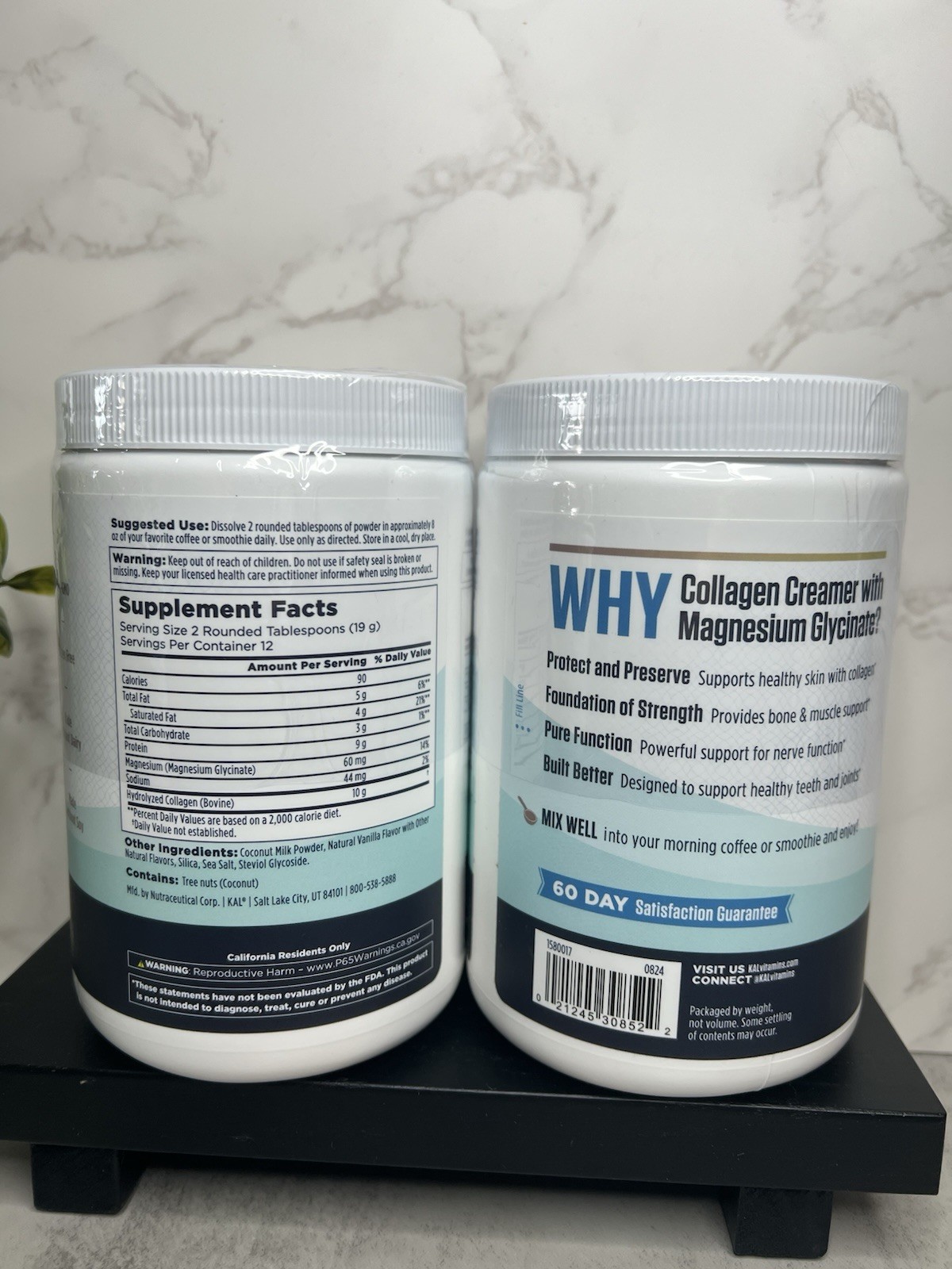 KAL Collagen Creamer + Magnesium Glycinate Vanilla Powder 8 oz Non-GMO Exp 04/27