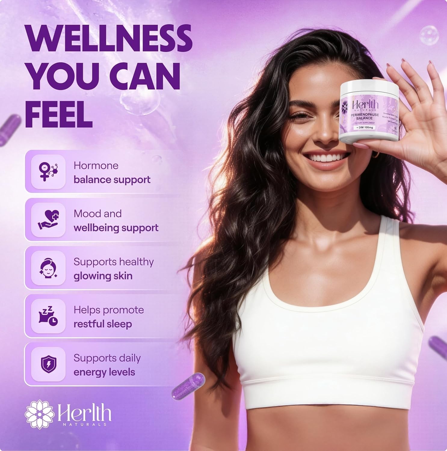 PERIMENOPAUSE SUPPLEMENT FOR WOMEN, HORMONE BALANCE, HOT FLASH, NIGHT SWEATS