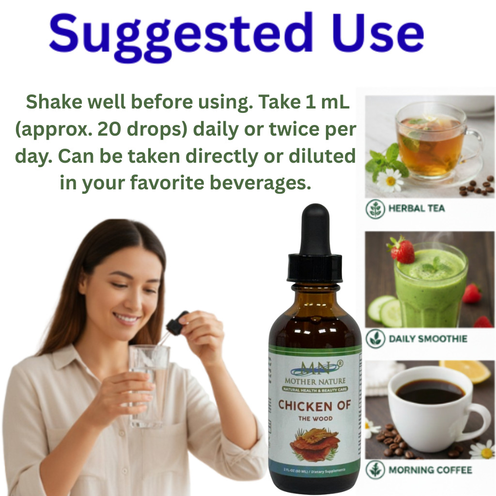 Chicken of the Woods Mushroom Extract Liquid Drops 2oz Immune Digestive Support