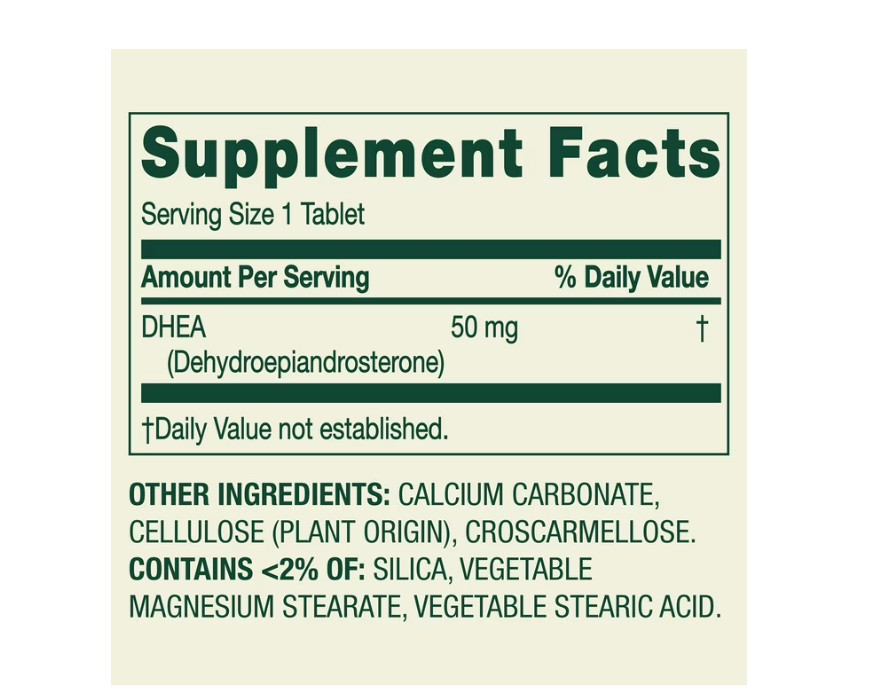4 PACK Spring Valley DHEA 50mg Tablets, Dietary Supplement, 50 Count