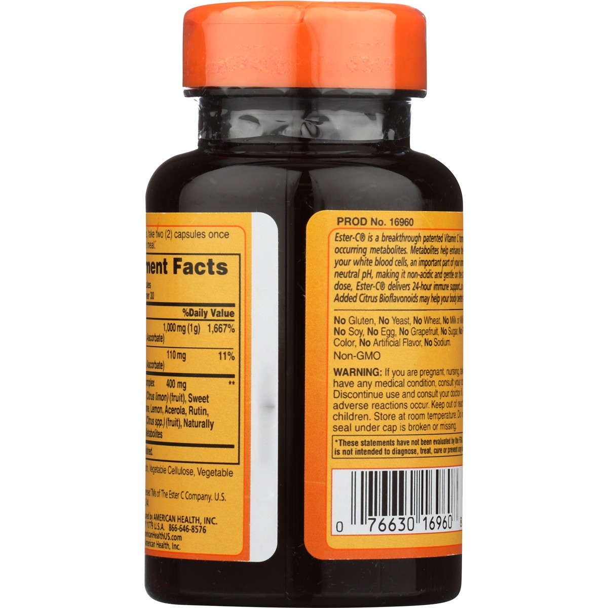 American Health Ester-C 500 Mg With Citrus Bioflavonoids 60 Capsules 50 1 Pack