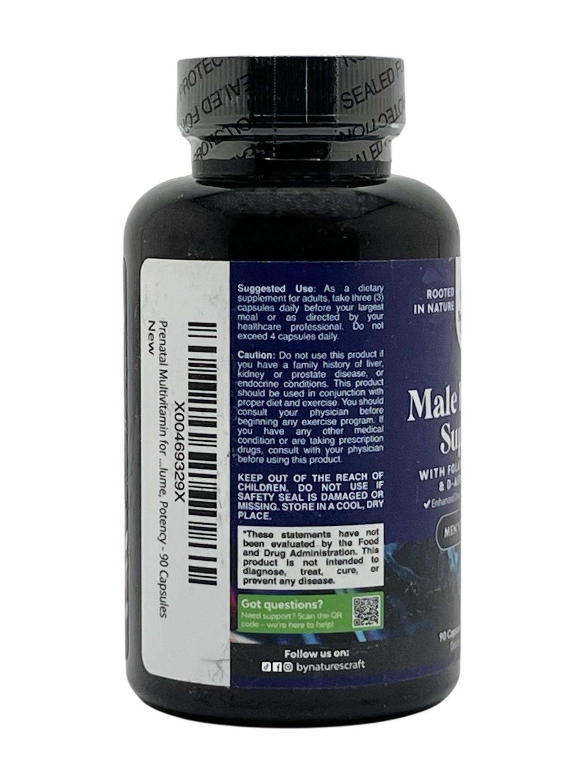 Male Fertility Supplement Pre Conception ~ CoQ10, Methyl Folate, Maca Root 90ct