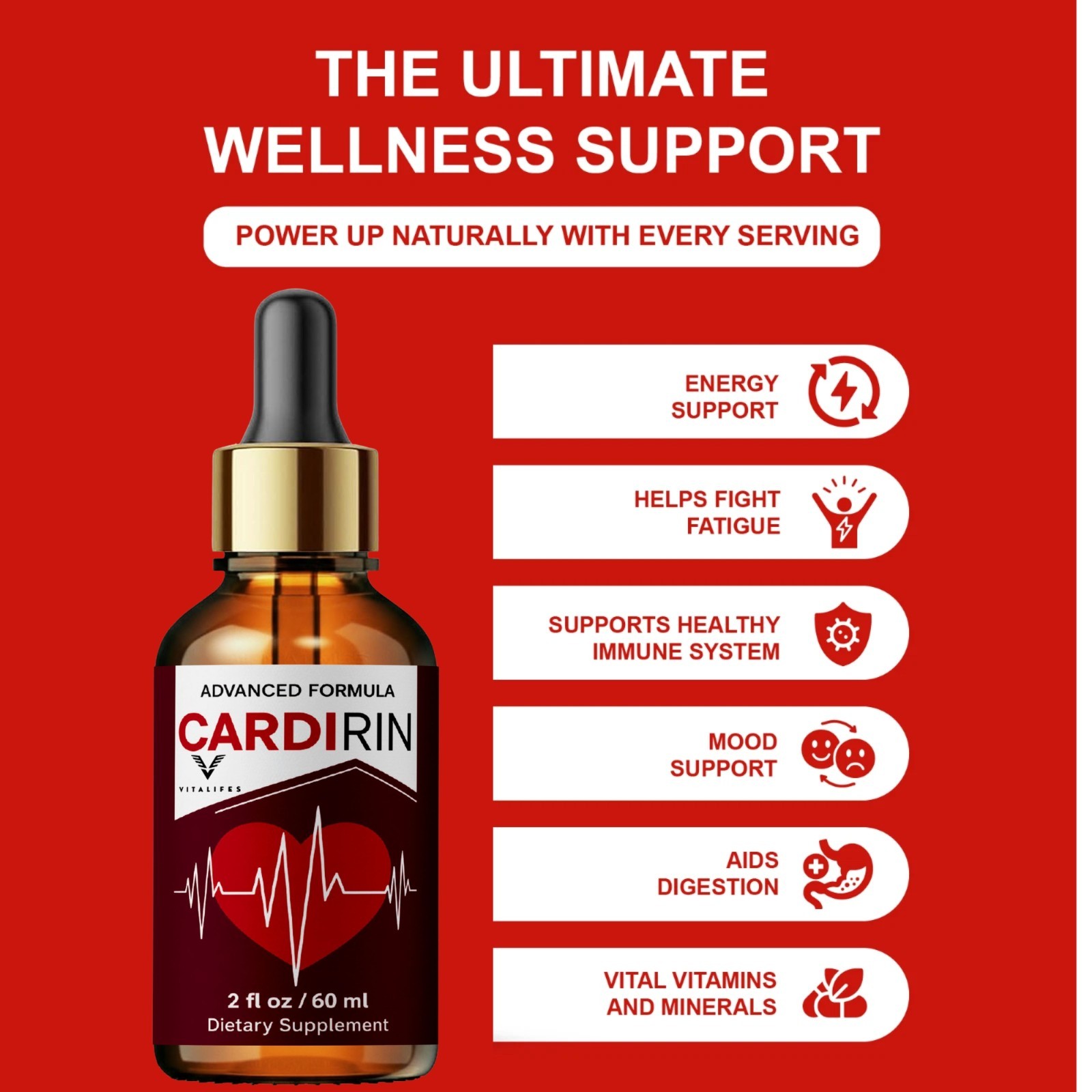(2 Pack) Cardirin Blood Support Drops Cardi Rin Vitamin Supplement 120ml