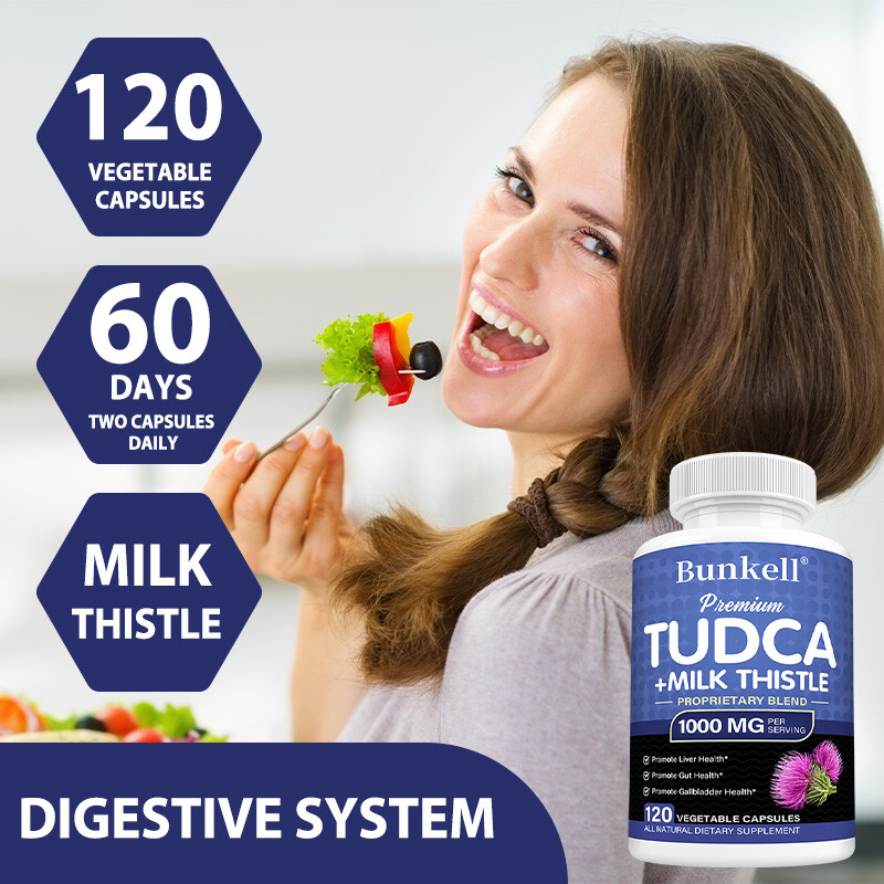 TUDCA Liver Support Supplement 1000mg Liver Detox Cleanse 30-120 Capsules