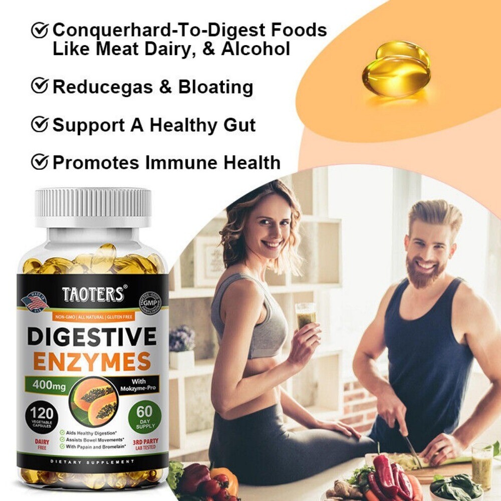 Enzymatic Digestion with Lactobacillus Digestive Support Supplement -30TO120Caps