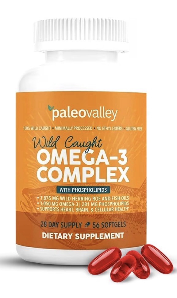 Paleovalley Omega-3 Complex With Phosphorus Wild Caught Fish Oil 56 Softgels