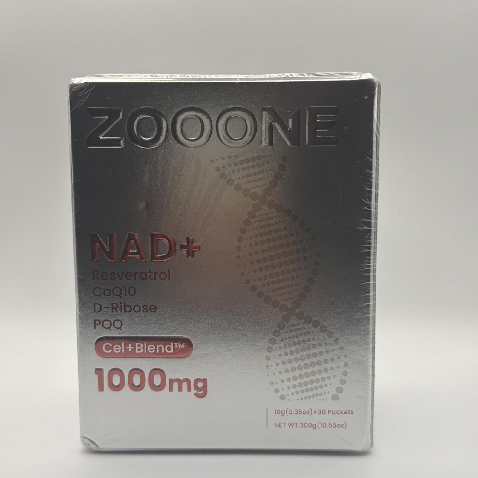 ZOOONE NAD+ Drink Mix for Skin Aging Support, 1000mg 30 Pack, Exp: 5/15/28