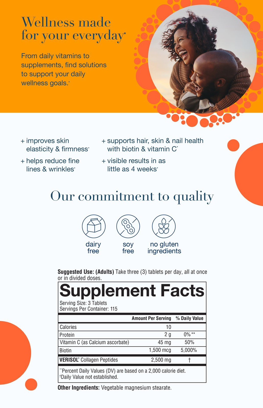 youtheory Verisol Collagen Concentrated Effect 345 Tablets Skin Elasticity