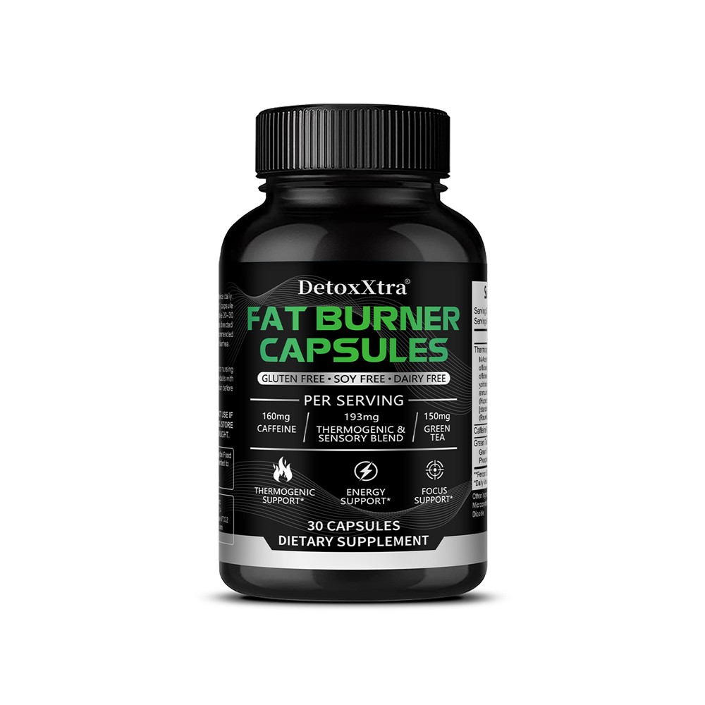 Fat Burner Complex | Caffeine + Green Tea for Metabolism 30/60/120 Caps