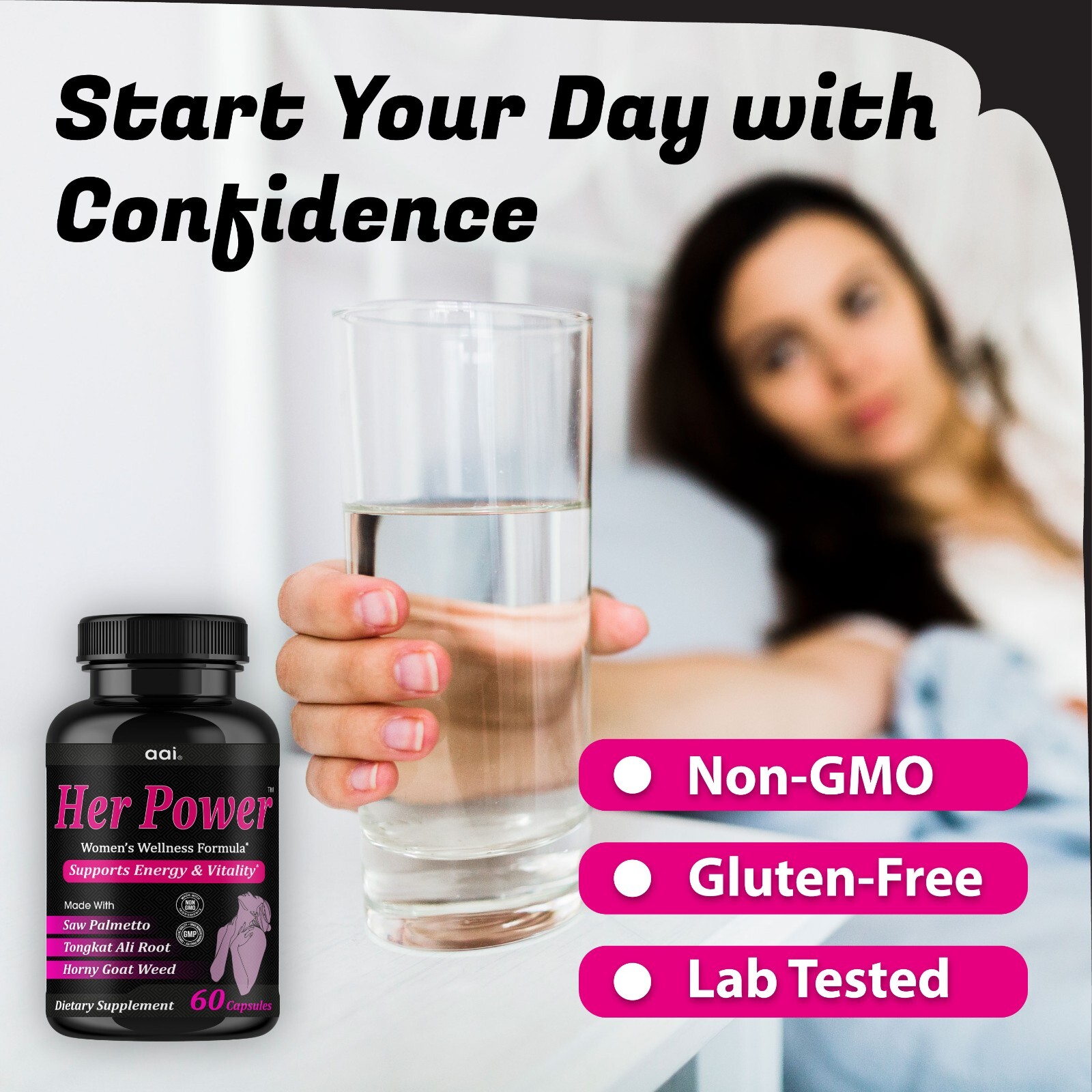 Pure Romance Women Performance Booster Pills, Energy Booster