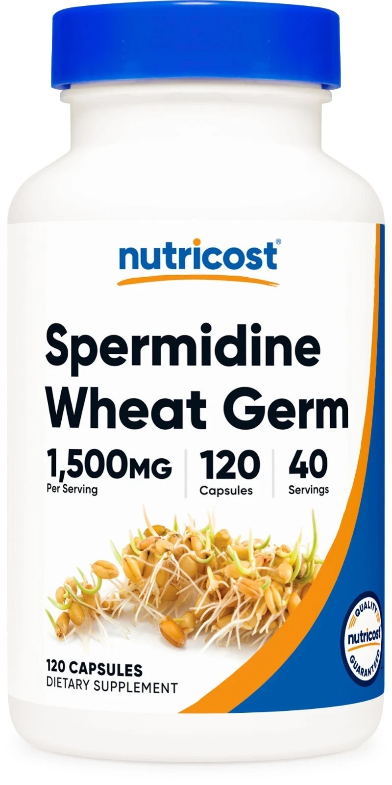 Nutricost Spermidine Wheat Germ Extract, 1500mg, 120caps 40servings – EXP 8/2028