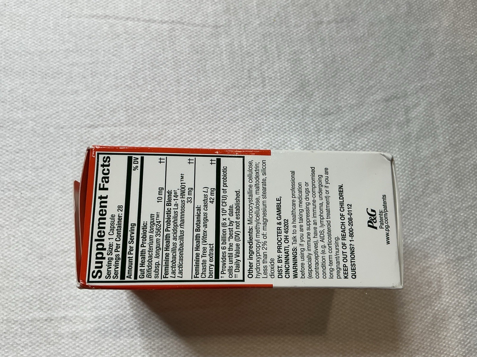 Align Probiotic Dual Action Gut Health 28 Capsules; Exp 09/26