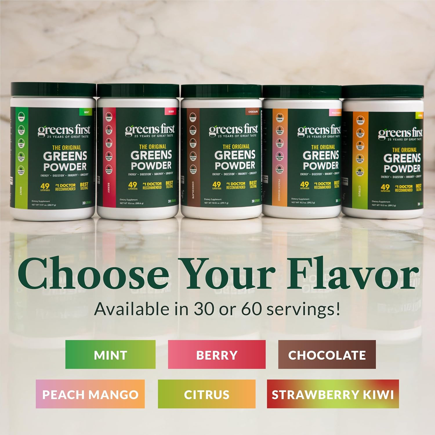 Greens First Original Greens Powder – 49 Superfoods – Organic Fruits & Veggies –
