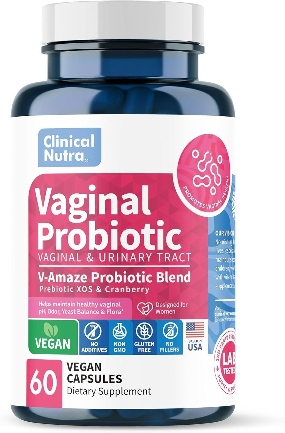 Clinical Nutra Vaginal Probiotic V-Amaze Probiotic Blend (60 Capsules) EXP 04/26