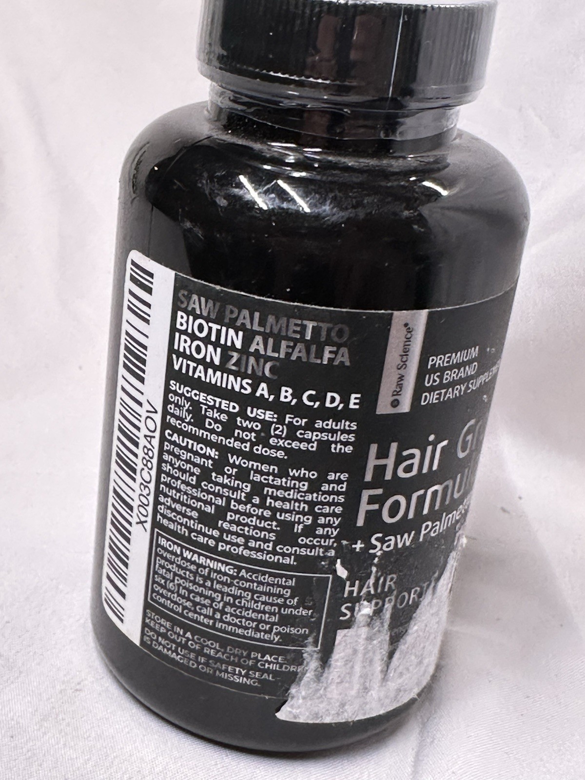 Raw Science Hair Growth Support Formula Saw Palmetto 700 mg