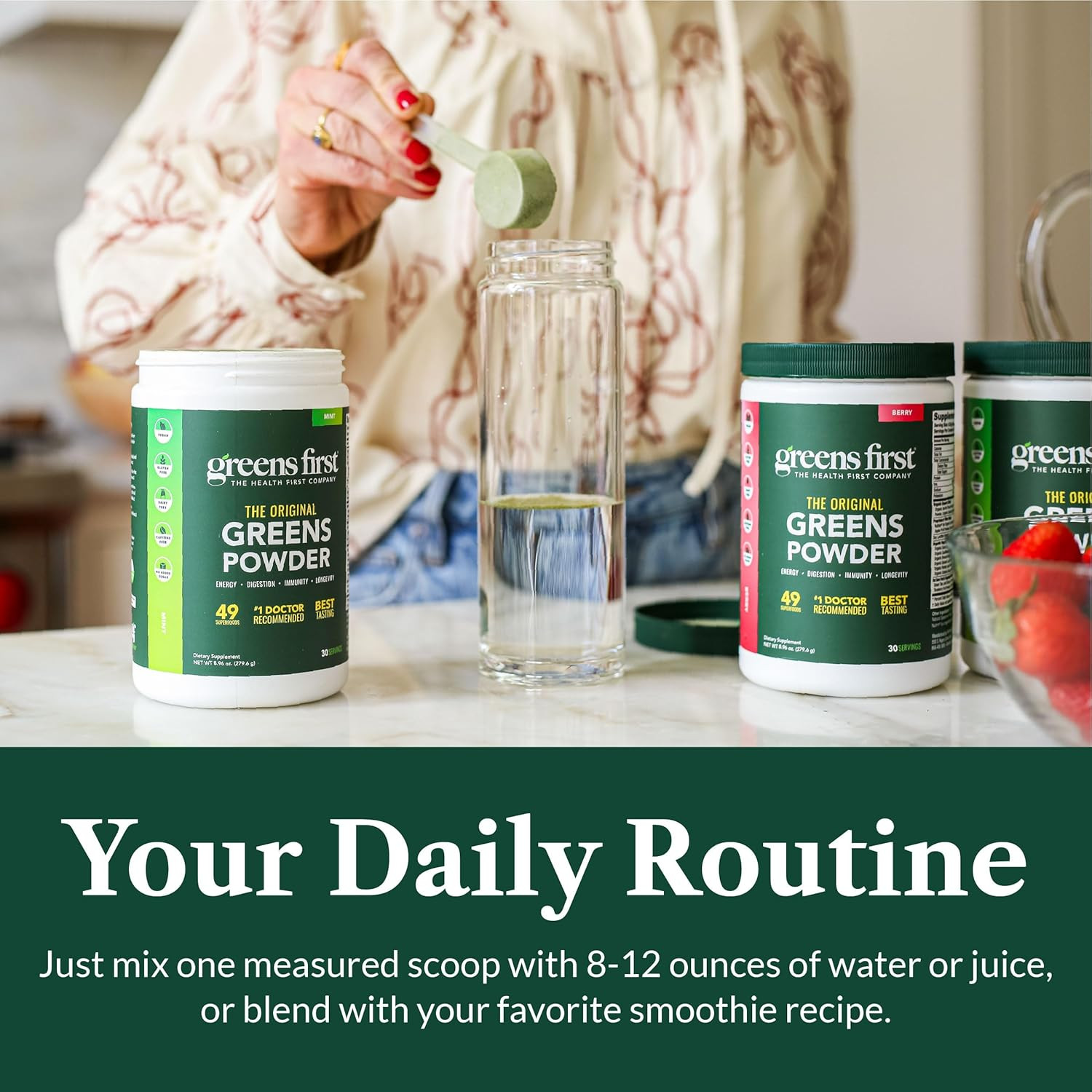 Greens First Original Greens Powder – 49 Superfoods – Organic Fruits & Veggies –