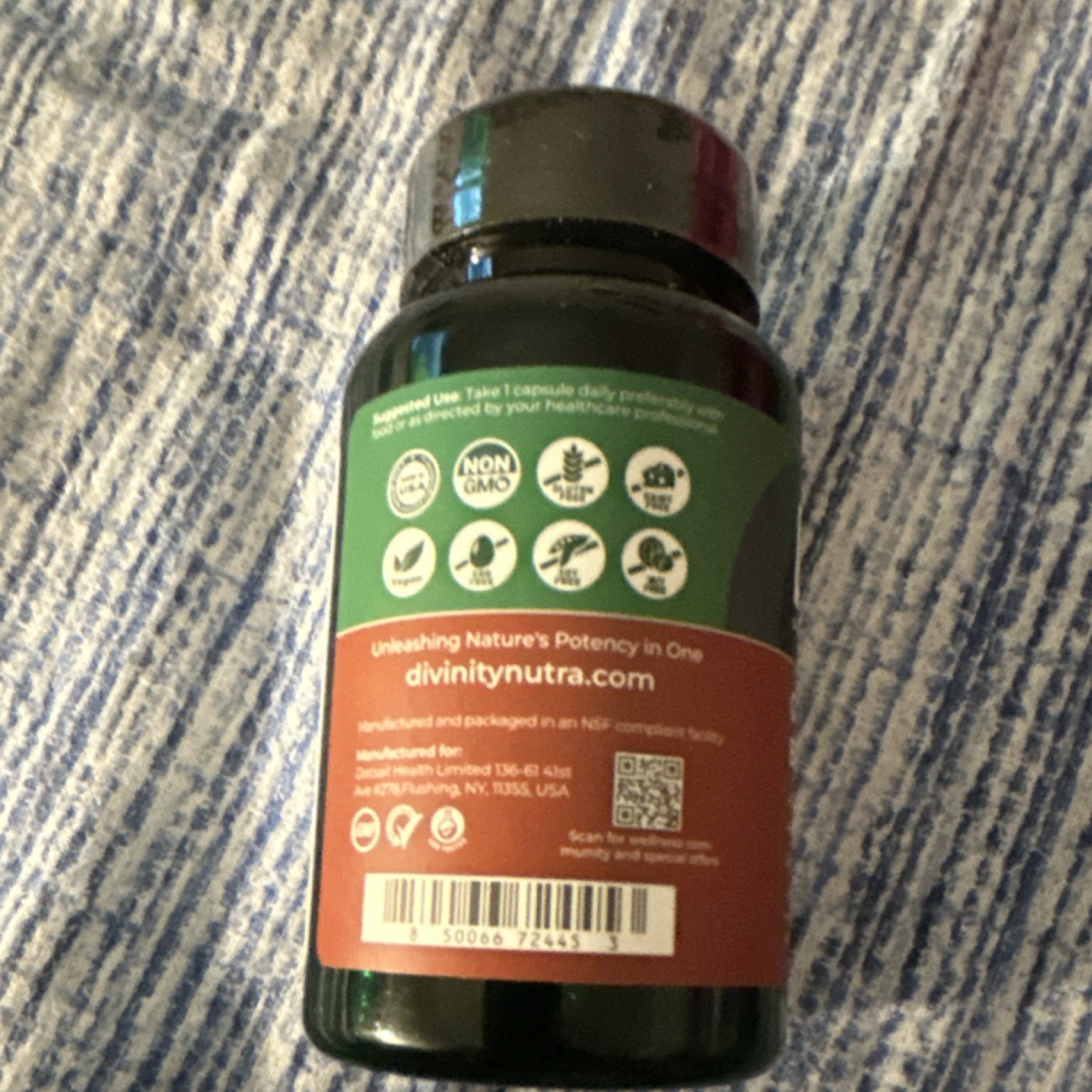 Divinity Nutra Golden Berberine Ceylon Cinnamon Bitter Melon Ginkgo 60 Capsules
