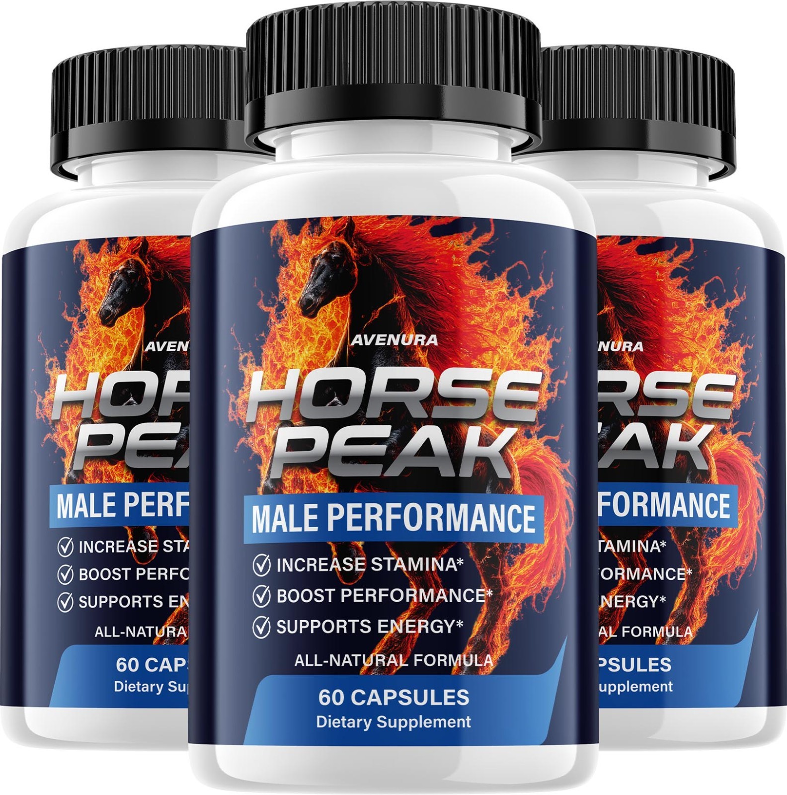 (3 Pack) Horse Peak for Men Capsules – HorsePeak Advanced Formula Natural Blend