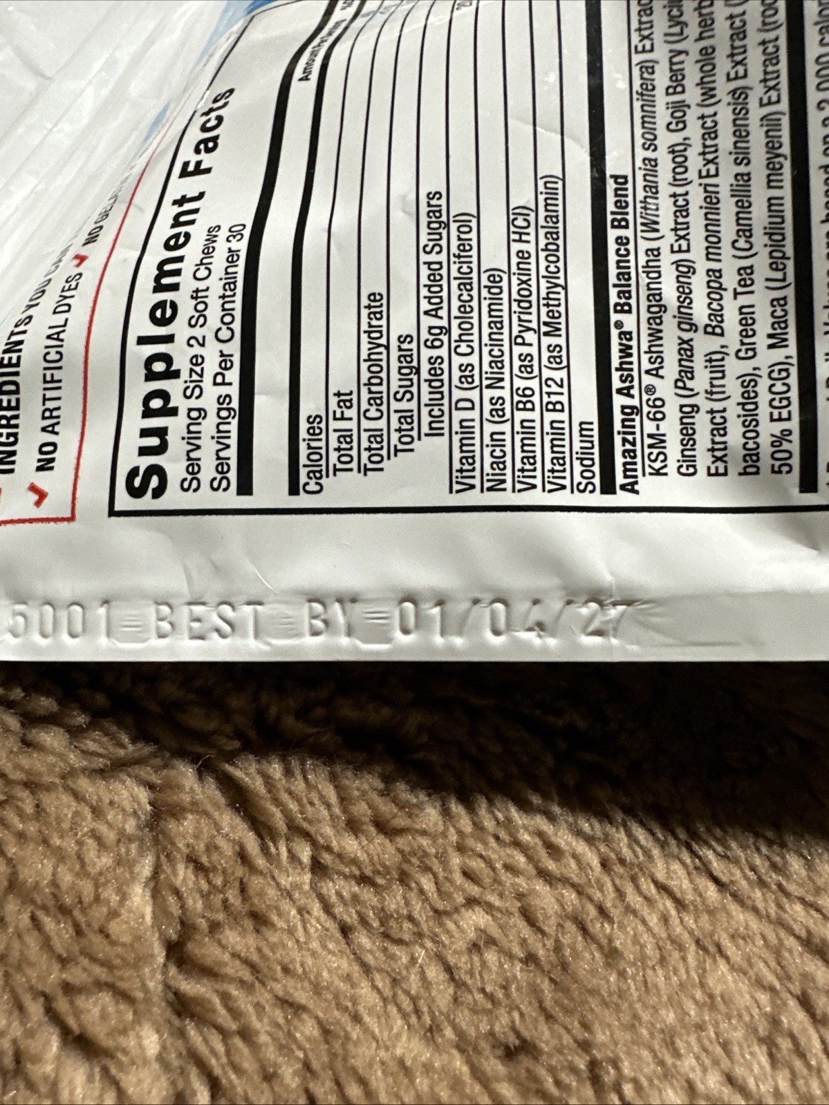 Force Factor Amazing Ashwa Soft Chews w/ KSM-66 Ashwagandha for Stress Support