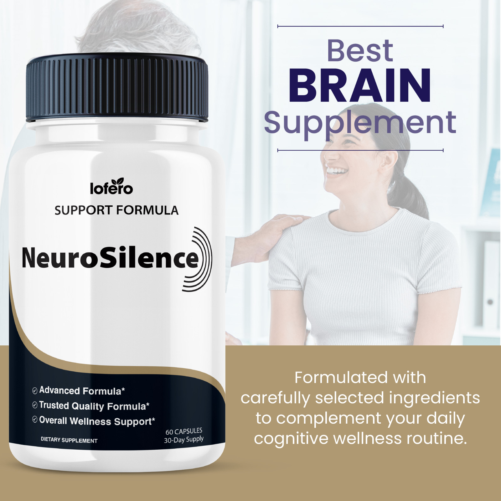 (3 Pack) NeuroSilence Nootropic Natural Formula Brain Memory Supplement (180 ct)