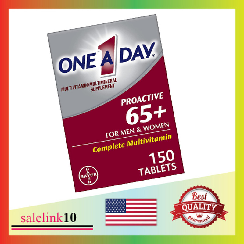 One A Day Proactive 65 Plus Multivitamins Supplement 150 Tablets Men Women 65+