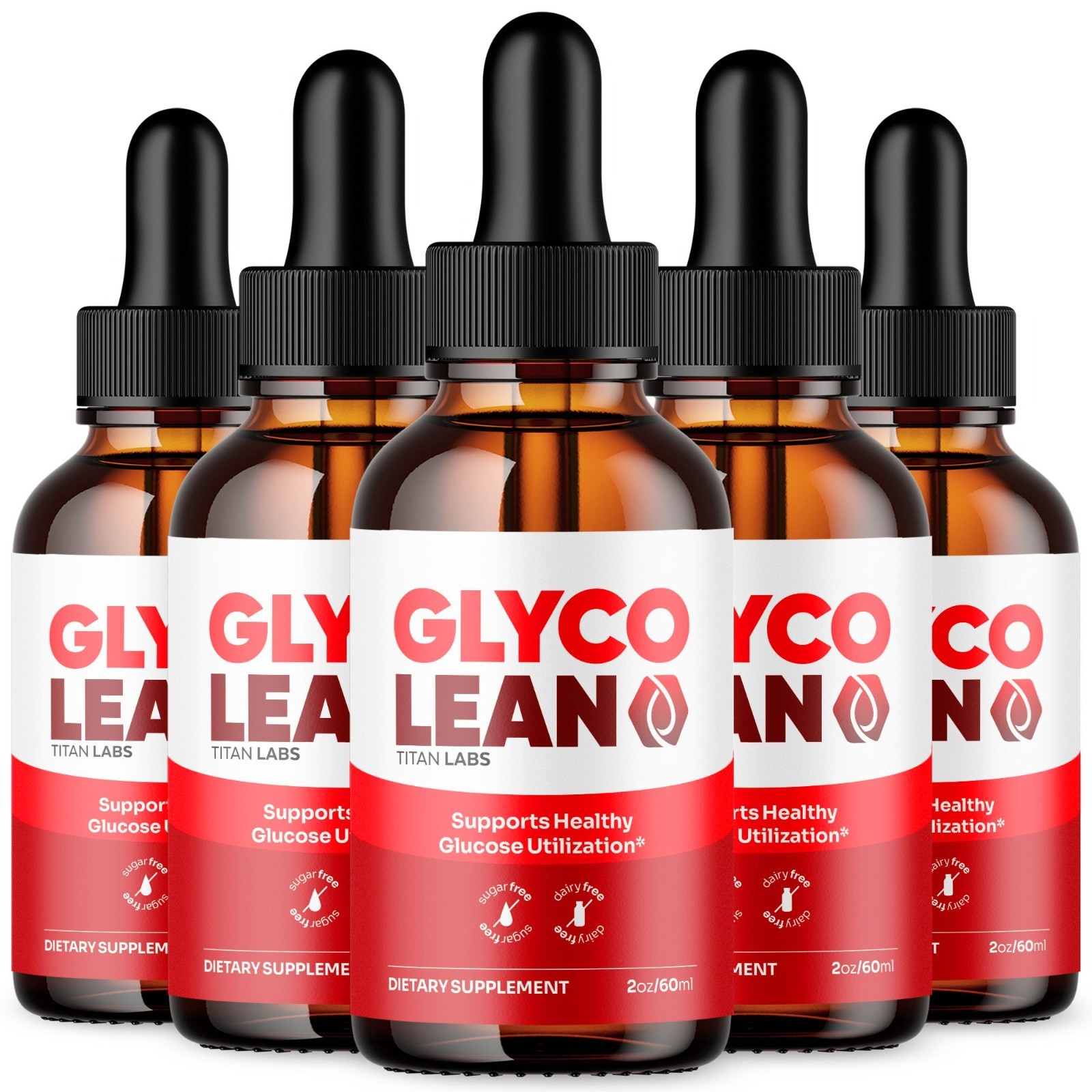 (5 Pack) Glyco Lean Blood Support Drop GlycoLean Vitamin Supplement 150 Servings