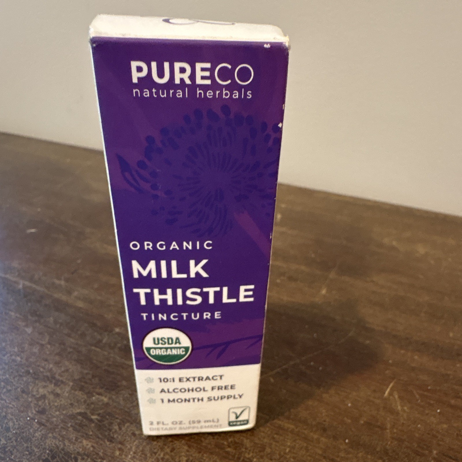 PURECO Organic Milk Thistle Tincture Liquid, Alcohol Free, Vegan, 2 fl oz