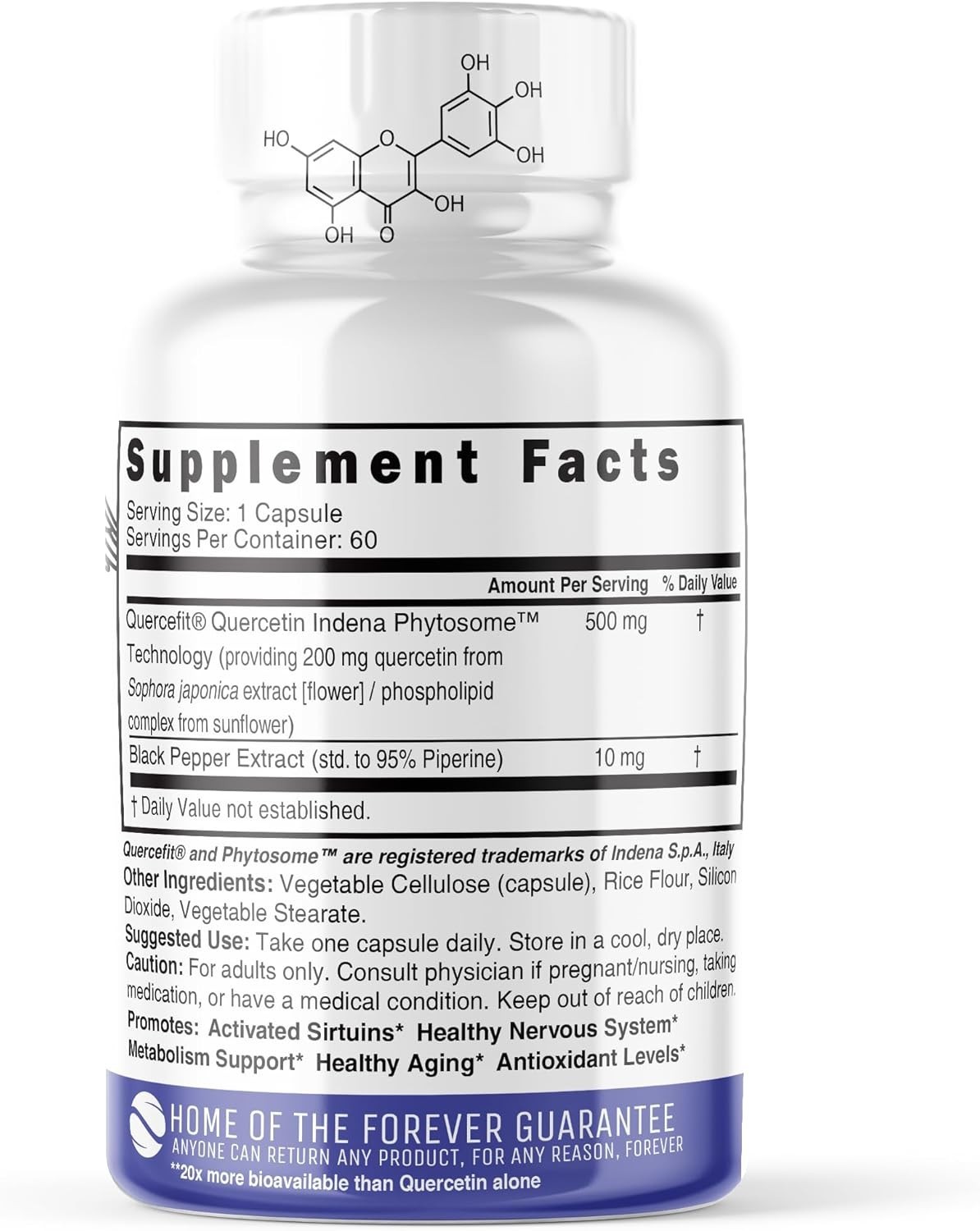 Nutri By Nature’s Fusions Quercetin Dietary Supplement 500 mg 60 Caps Exp. 07/26