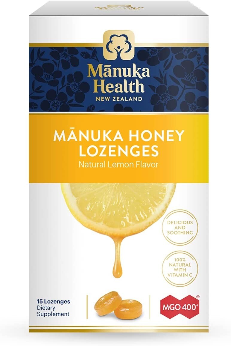 Manuka Health, MGO 400+ Manuka Honey Lozenges with Lemon, 15 lozenges, 2.66 oz,