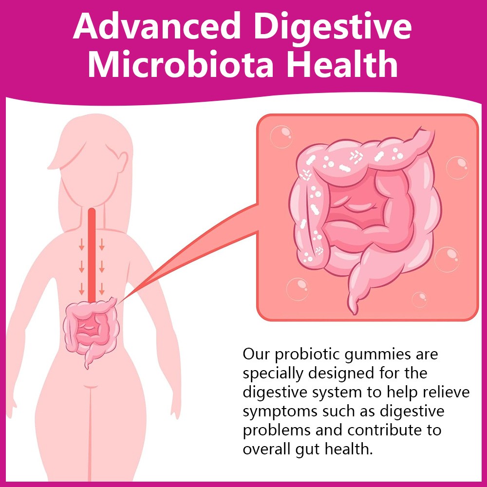 Kids Probiotic Gummies Minor Abdominal Discomfort Support Immune Health Soy Free