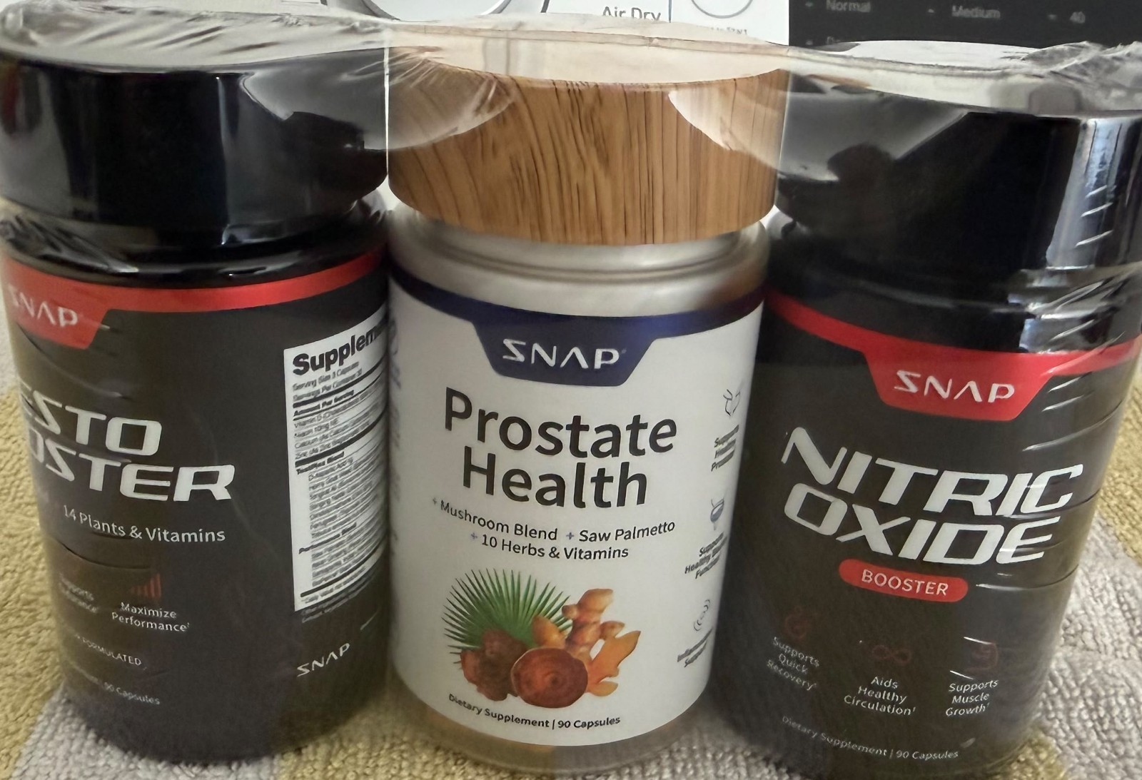 SNAP Nitric Oxide Booster 2000mg 90 Capsules Gluten-Free Caffeine-Free Men