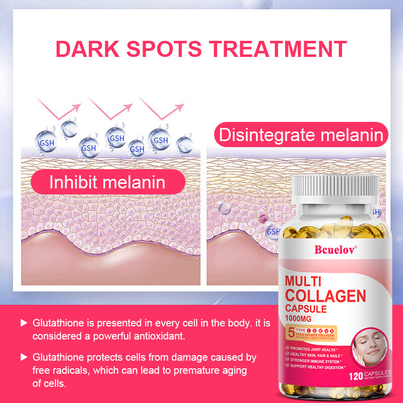 Multi Collagen Peptides Capsules-Hydrolyzed Protein Peptides (Type I,II,III,V,X)