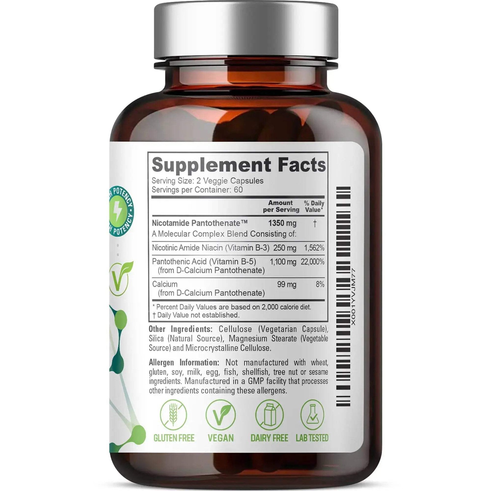 biophix Nicotinamide Pantothenate 1350 mg 120 VCaps