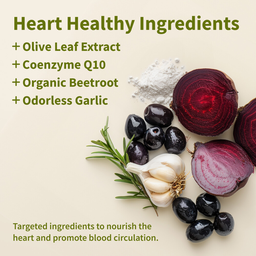 Heart Health & Blood Pressure Supplement 90 Caps Snap Coq10/Hawthorn/Pomegranate