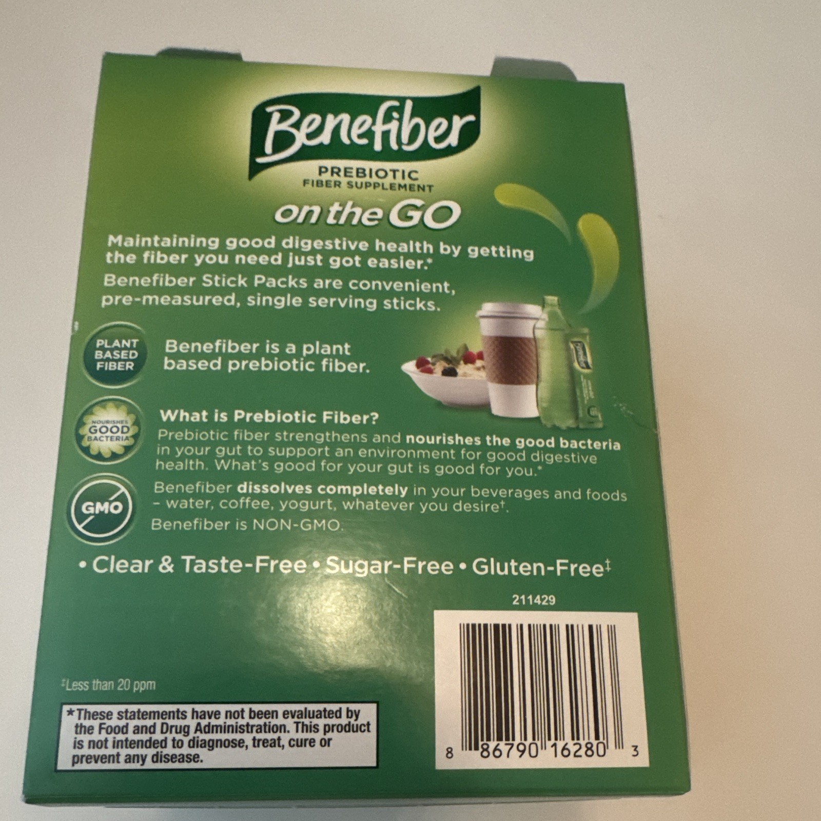 Benefiber Prebiotic Fiber Powder Digestive Support 28 Sticks 4g 3.92oz Jan 2027