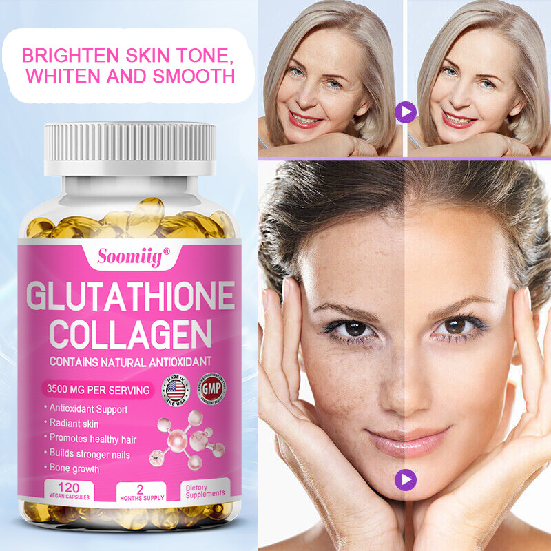 Glutathione Collagen Complex 3500 Mg Capsule Nourish The Skin Dark Spots Removal