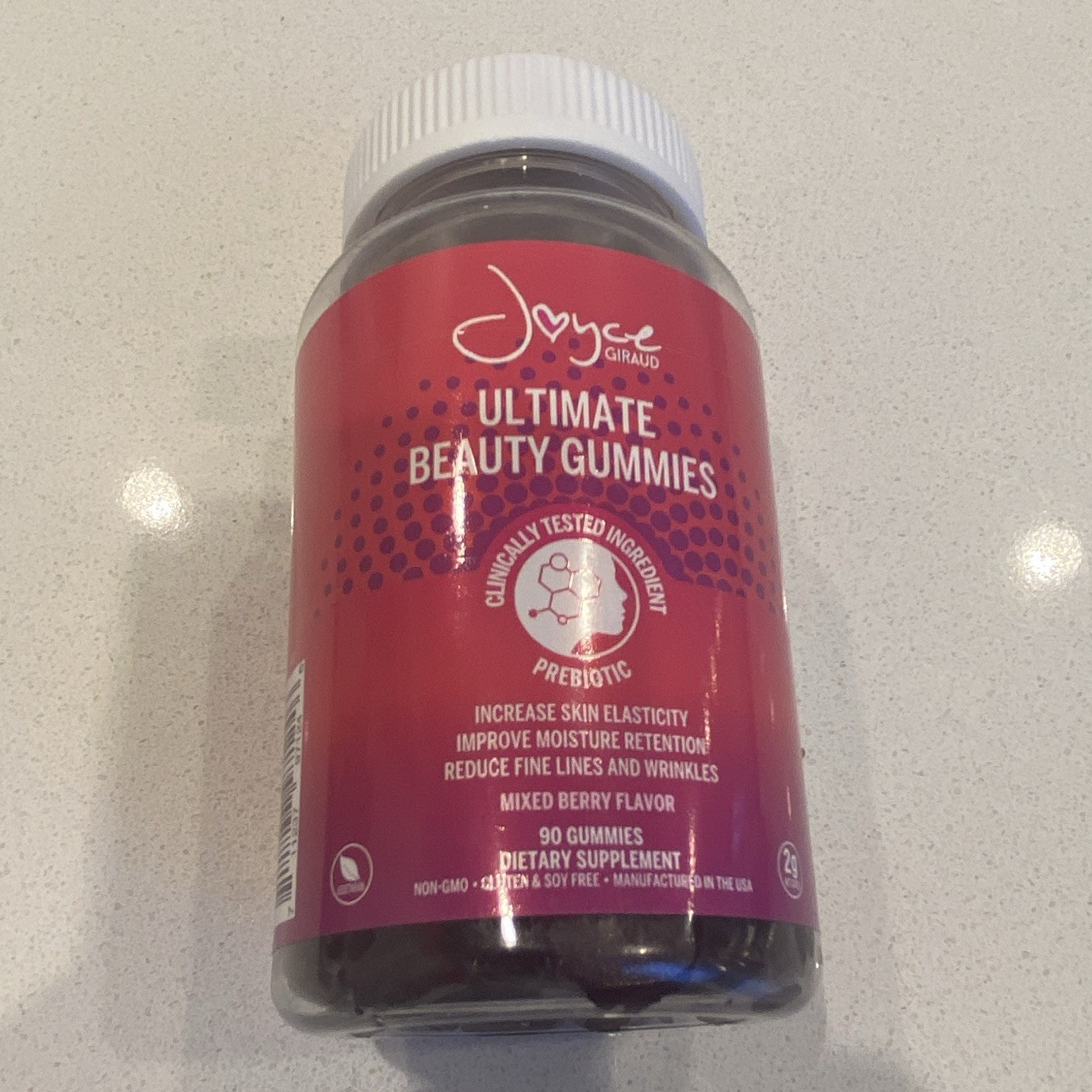 Joyce Giraud Beauty Gummies Mixed Berry Skin Elasticity Anti-Aging 90 Non-GMO