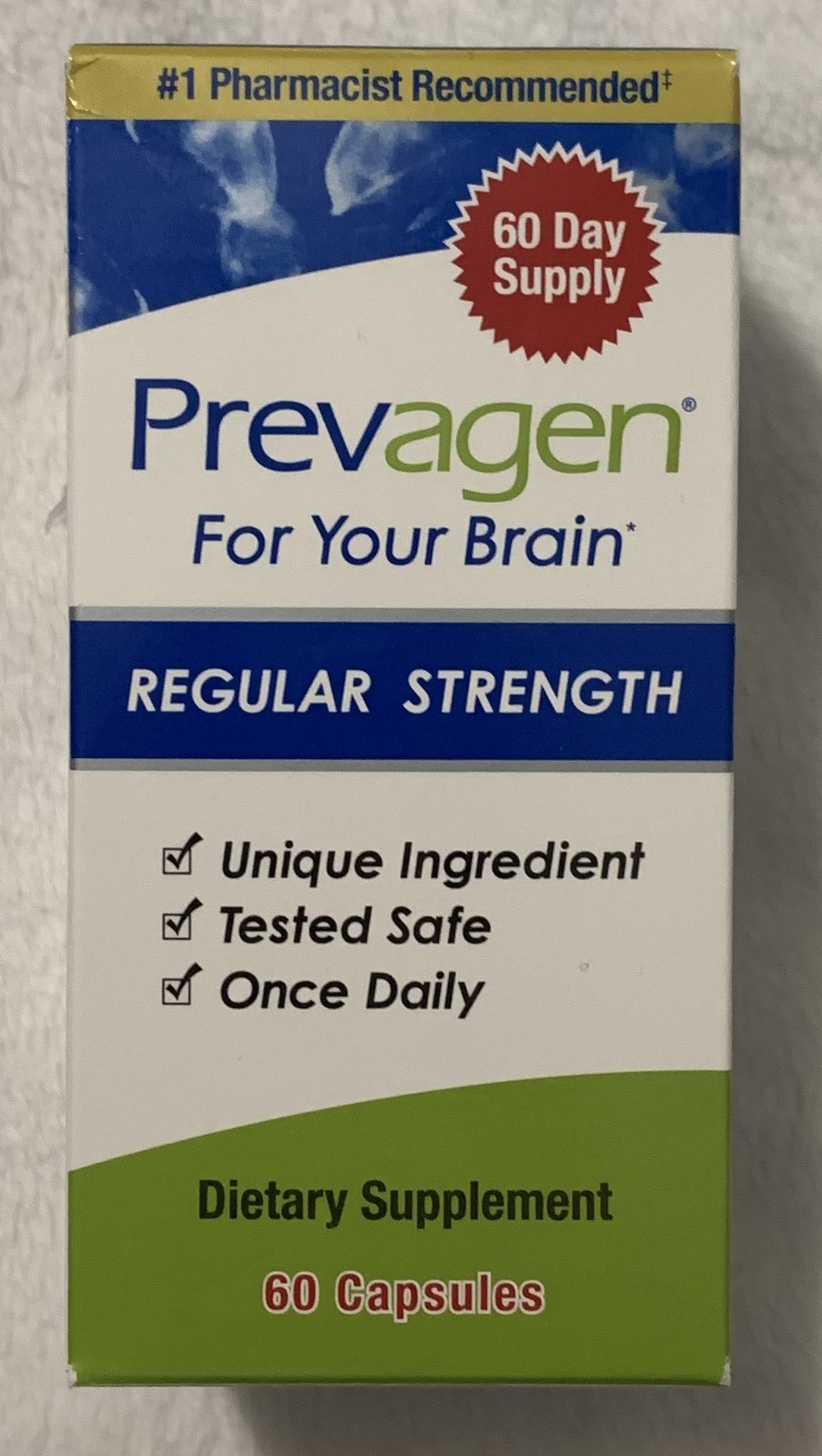 Prevagen Regular Strength 10mg Capsules 60 Count (60 Day Supply) Brand New