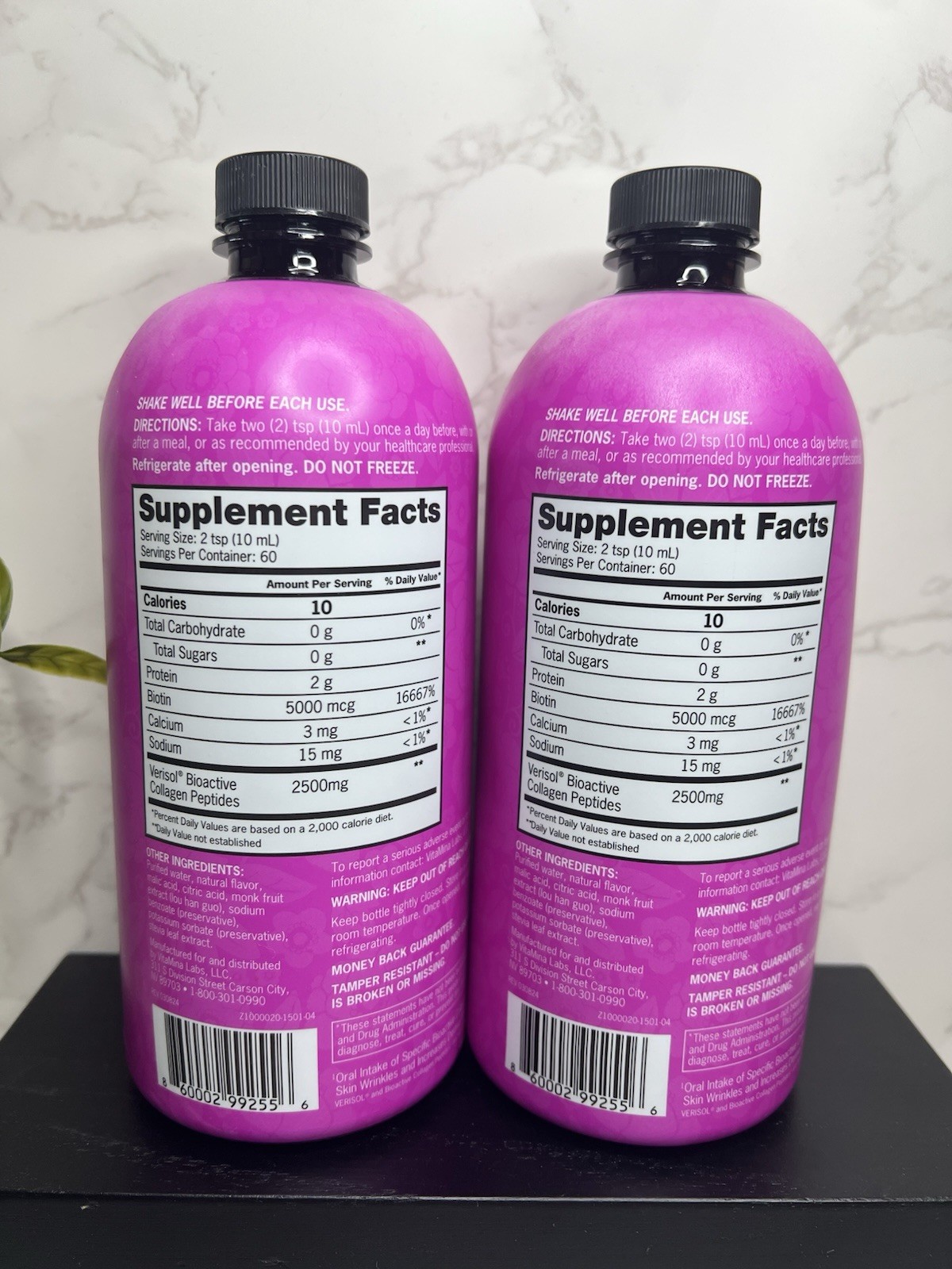 Zena Nutrition Liquid Collagen + Biotin Mixed Berry TWO! 20.3 fl oz Exp 01/2028