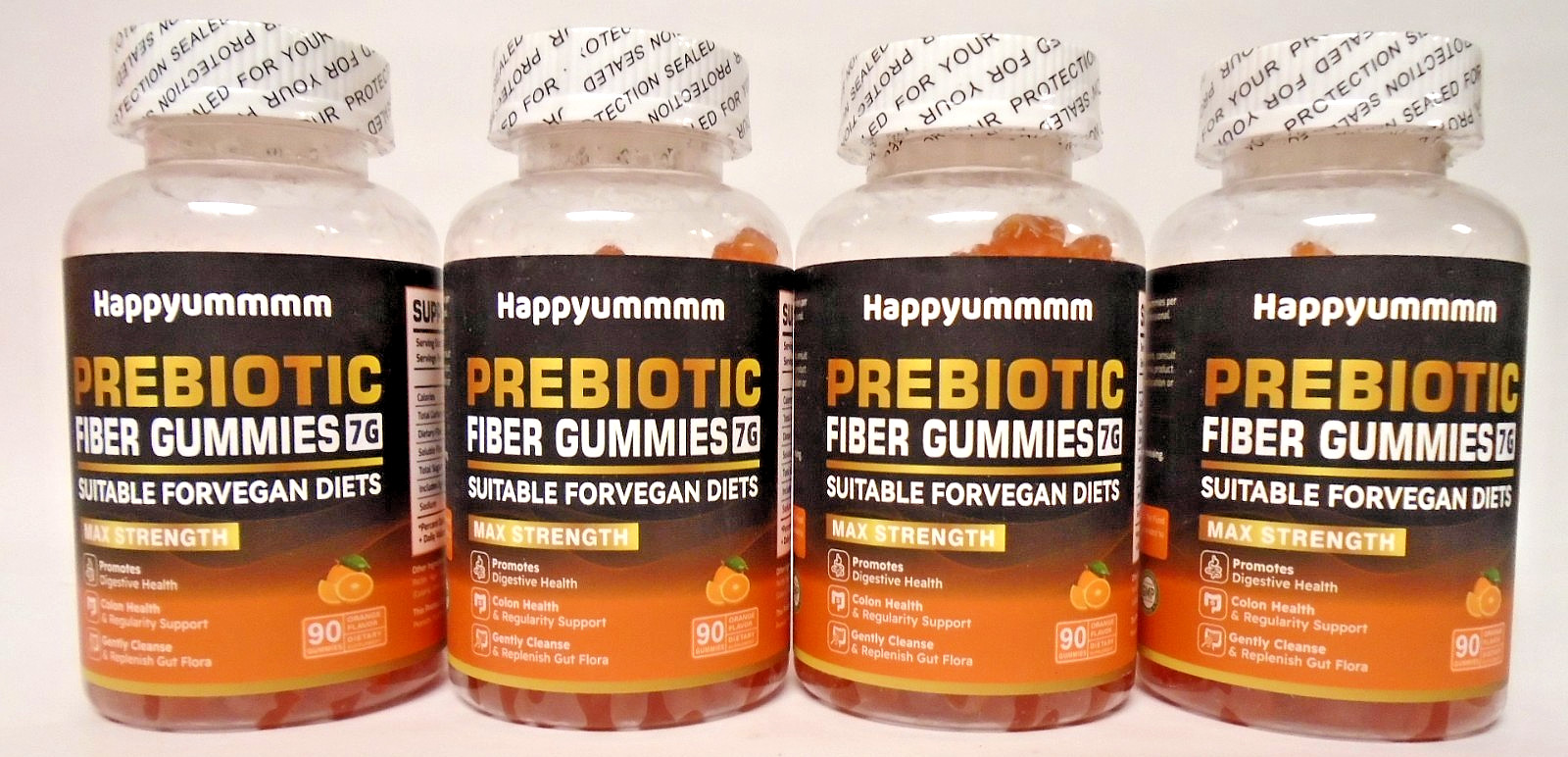 58 Bottles Prebiotic Fiber Gummies, 7g per Serving of 3 (30/Bottle) Orange 3/27