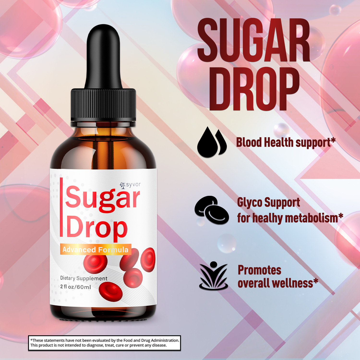 (1 Pack) Sugar Drop Advanced Blood Max Support SugarDrop Supplement 30 Servings