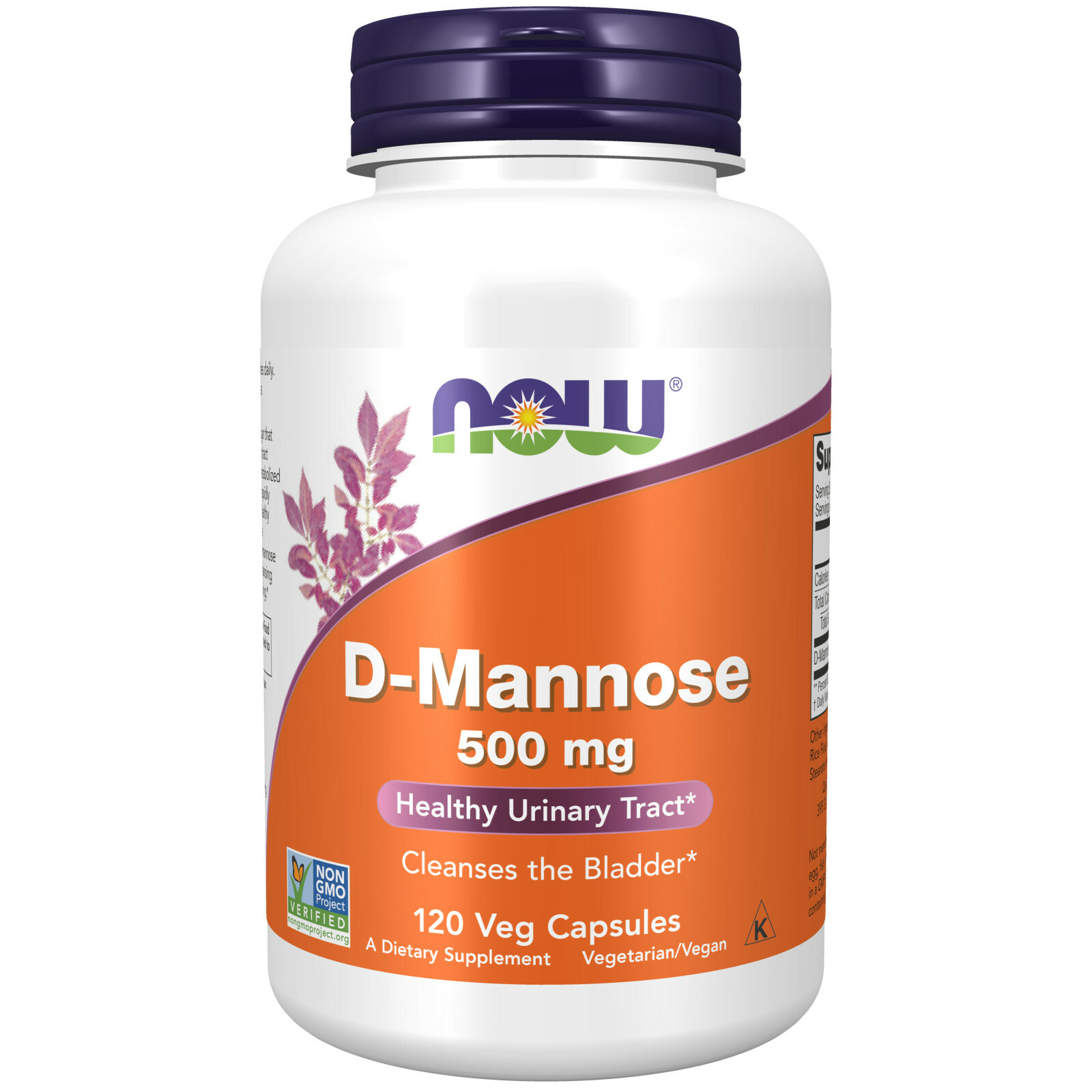 NOW FOODS D-Mannose 500 mg – 120 Veg Capsules