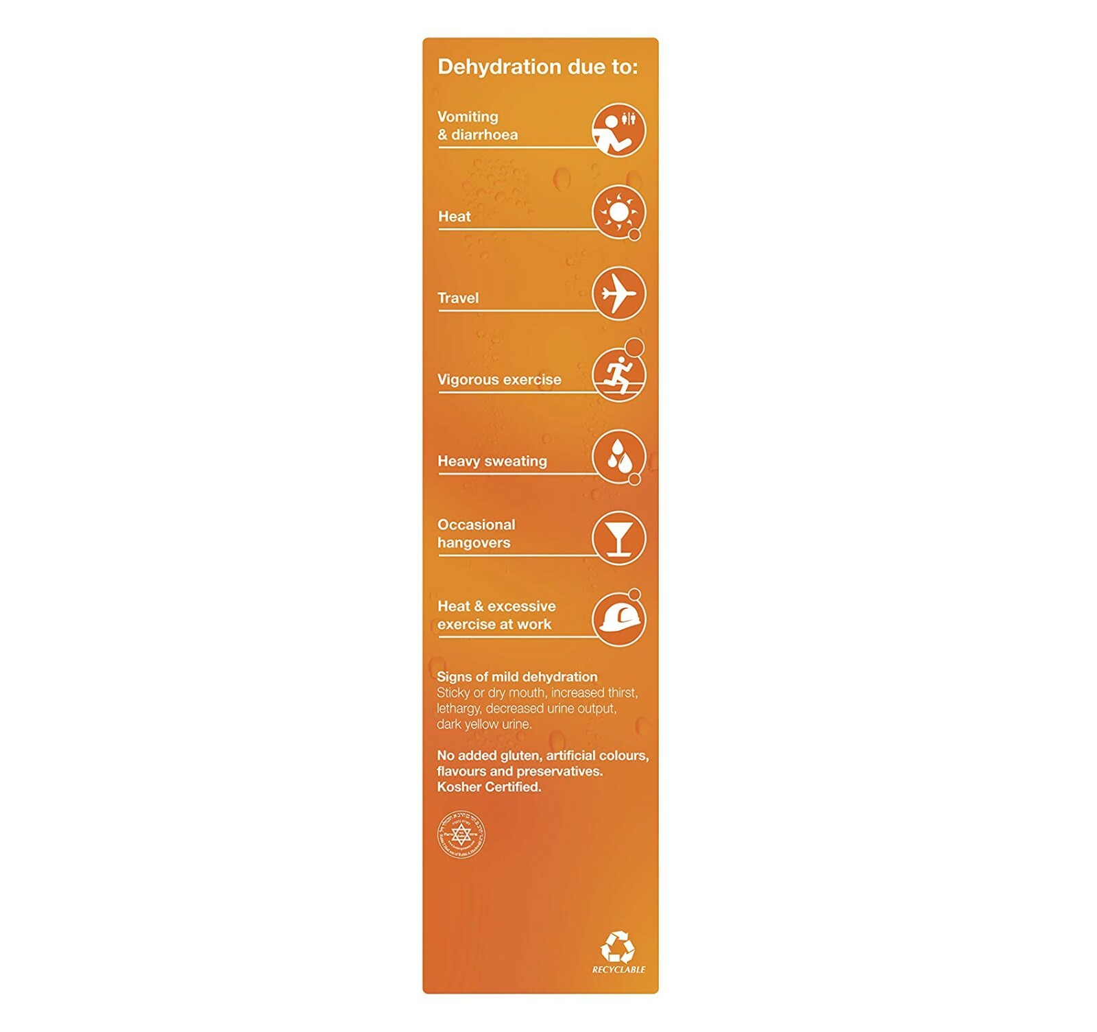 2 x Hydralyte Effervescent Electrolyte Orange Flavor For Dehydration 40 Tablets