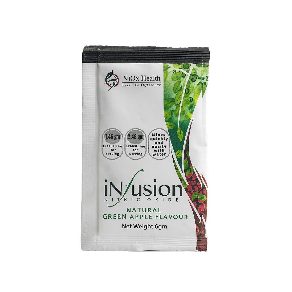 New NiOx Health Infusion Nitric Oxide Green Apple 6g x 28 Sachets