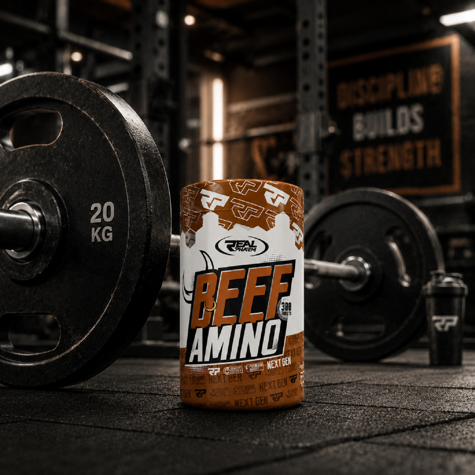 BEEF AMINO – 300 Tablets – 2000 mg – Ideal for strength, endurance, muscle mass