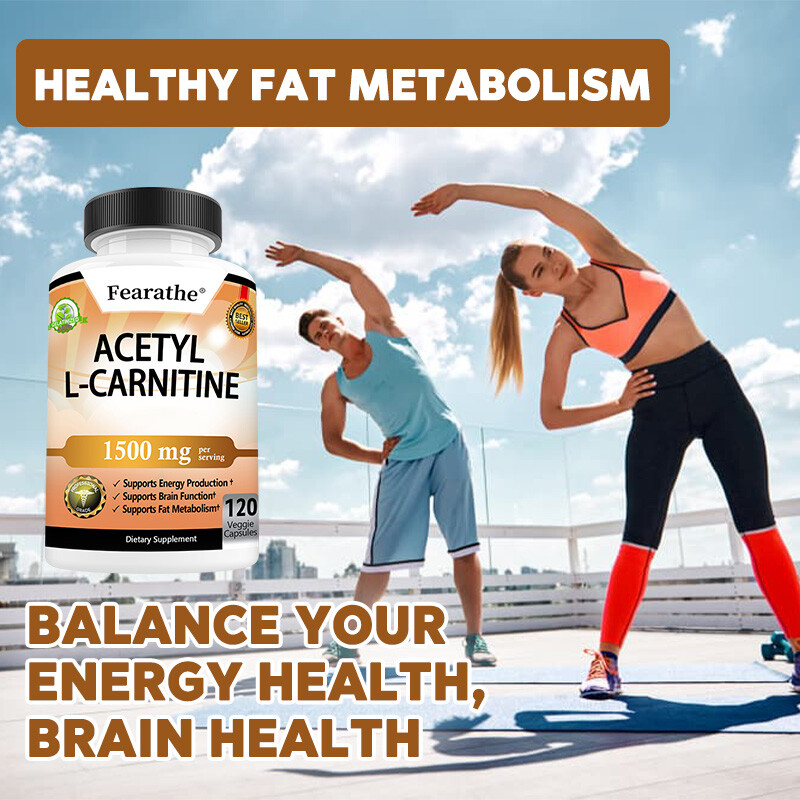 ACETYL L-CARNITINE 1500mg Capsules Nervous System Health Fat Metabolism